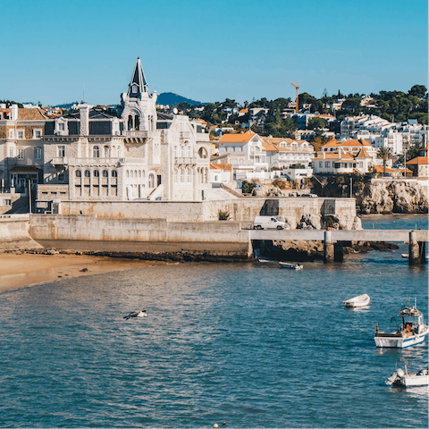 Stroll along the coastline for forty minutes until you reach the historic town of Cascais