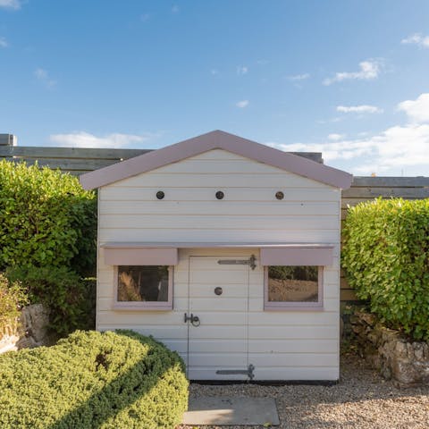 Let the kids play in their Wendy house while you enjoy an afternoon tipple