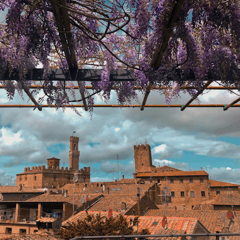 Head to the medieval town of Volterra for sightseeing (a 22-kilometre drive)