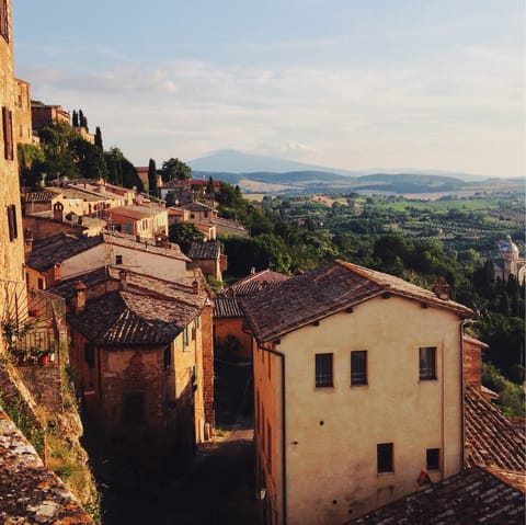 Stroll the streets of Montepulciano, which can be reached in a twenty-minute drive