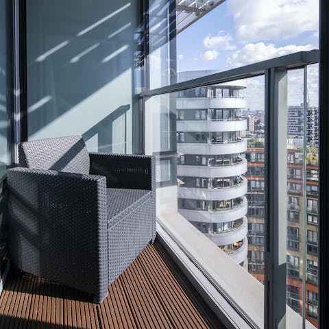 Take in the views over London from this central base