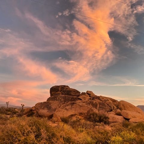 Head off hiking around Pioneertown Mountains Preserve – a couple of miles from the home