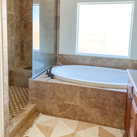 Take some time for yourself with a relaxing soak in the tub