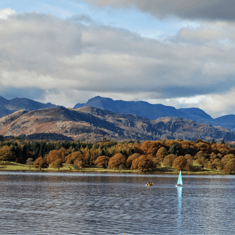 Go for a boat trip on Lake Windermere, less than 200 metres away