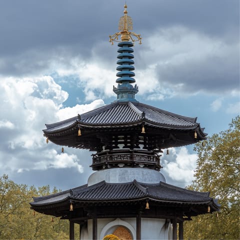Take a stroll towards the Thames via Battersea Park, less than 2 miles from home