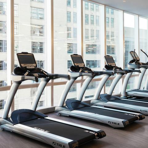 Work up a sweat in the fitness centre or stretch out your stresses in the yoga room