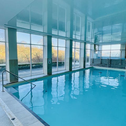 Splash about in the communal swimming pool and head to the spa afterwards