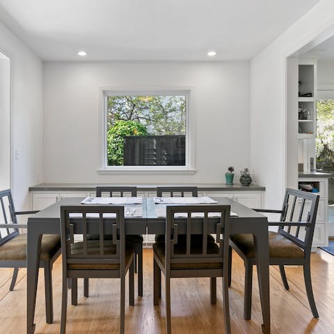Serve up some all-American culinary delights at the dining area