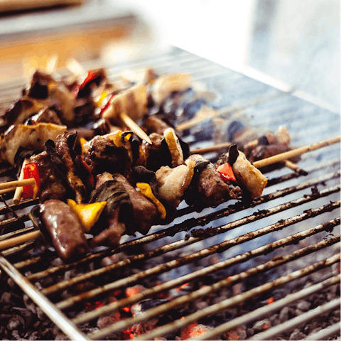 Cook up a feast on the home's barbecue