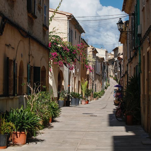 Explore the winding backstreets of Alcúdia's old town nearby