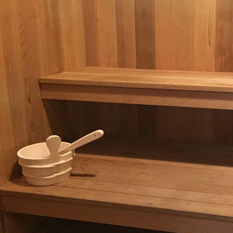 Rejuvenate in the home's sauna
