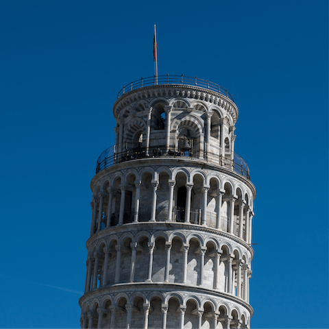 Venture out to Pisa for a day trip – it's just a thirty-minute drive from home