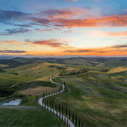 Stay amongst the rolling hills in Sarteano, Tuscany