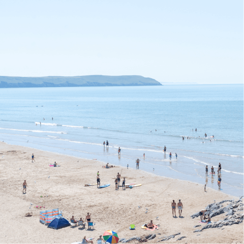 Stroll over to the beach, two minutes from your doorstep