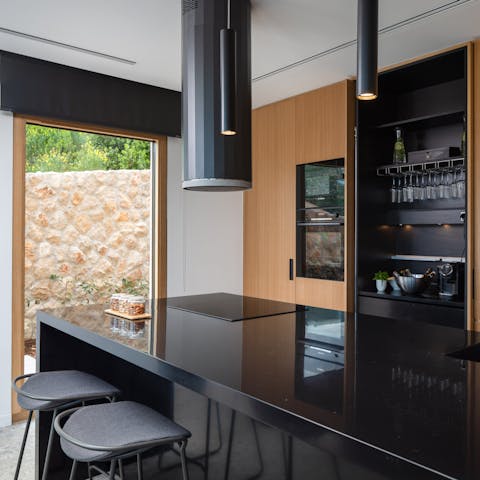 Cook in the ultra-modern kitchen