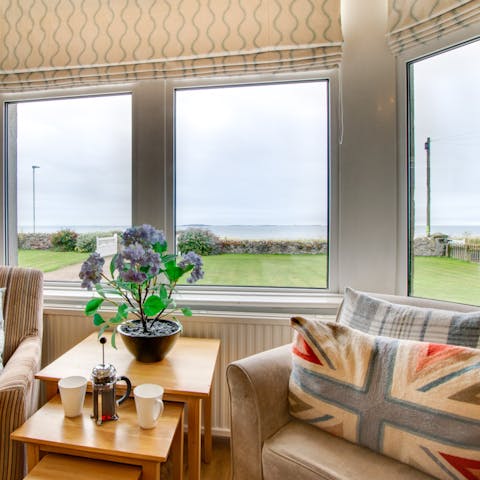 Enjoy relaxing sea views from the lounge of this Seahouses home