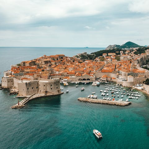 Take a boat trip from Mlini to Dubrovnik – you're only 9km from the city walls