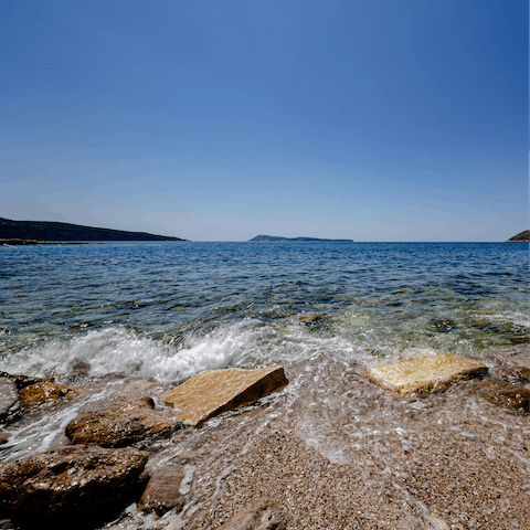 Stroll to one of the local beaches for a dip in the crystal-clear sea
