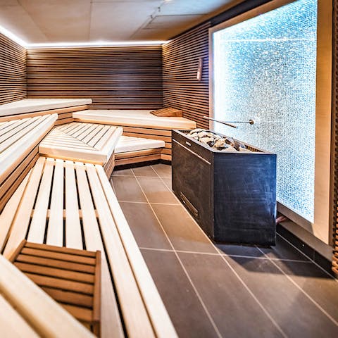 Unwind in the resort's sauna