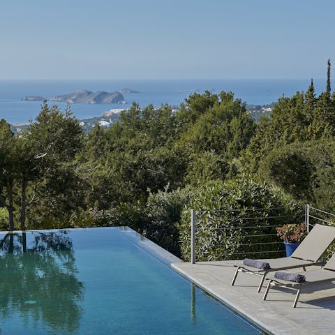 Take a swim in the infinity pool or lounge in the sun and enjoy the stunning views