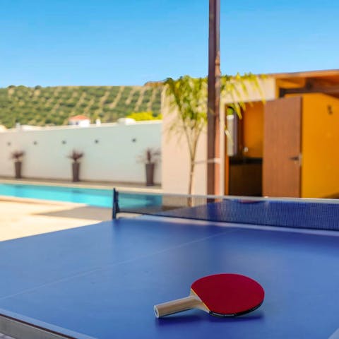 Play a few games of ping pong with your loved ones