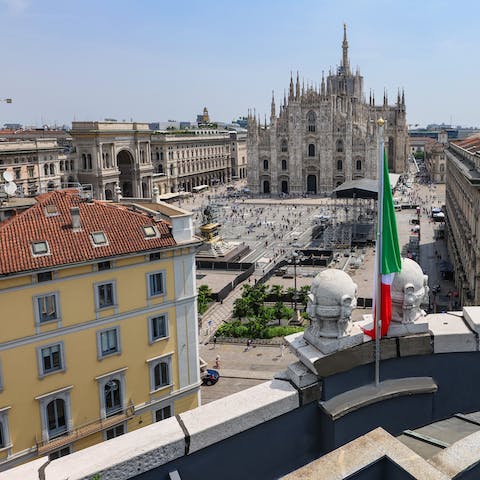 Admire views of the Duomo from the terrace