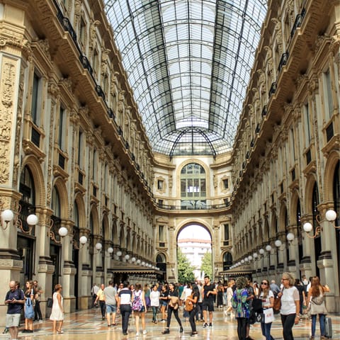 Splash some cash at nearby Galleria Vittorio Emanuele – it's just a short walk away