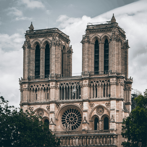 Marvel at Notre Dame, a short walk away