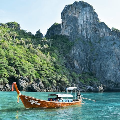 Discover the island of Phuket from your waterfront location just footsteps away from Natai Beach