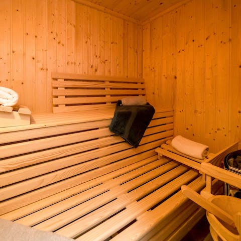 Feel the stress simply melt away in the sauna