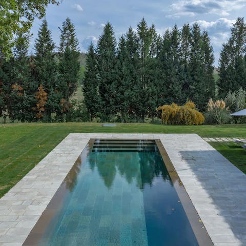 Enjoy the greenery of the garden with a refreshing swim in the private pool