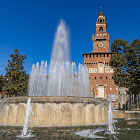 Eat gelato by the fountains of Castello Sforzesco – it's a short walk away