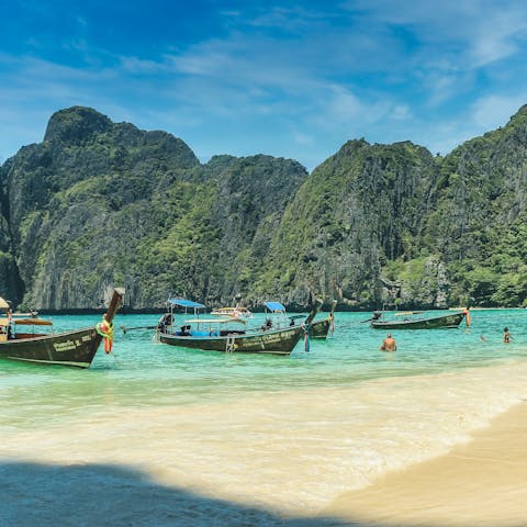 Swim in the crystal clear water of the sea at the beach, just a short walk away from the apartment