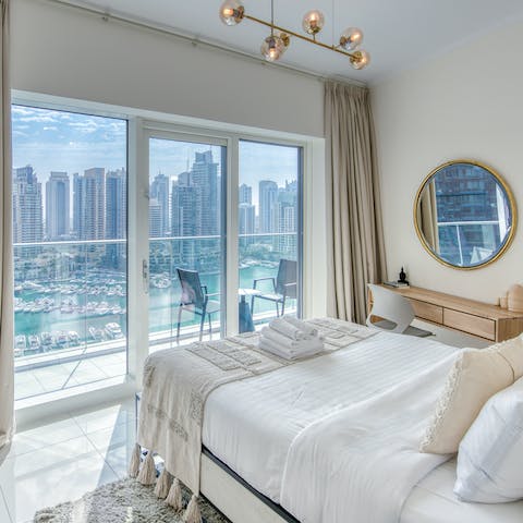 Wake up after a great night's sleep in your King size bed and hop onto your balcony to feel the morning sun