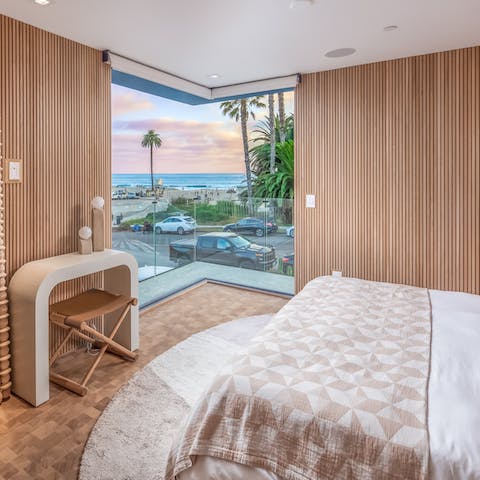 Enjoy magical sunset views from the bedroom