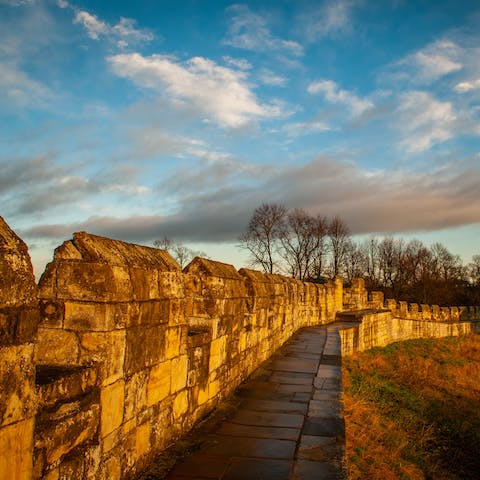 Cross the River Ouse and reach York's City Walls in ten minutes