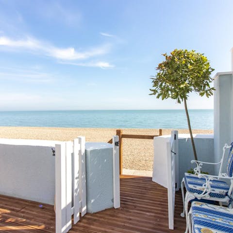 Pad straight out onto the beach –⁠ you’ve direct access