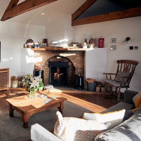 Cosy up in front of the fire in winter months as you reminisce over the day's adventures