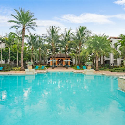 Swim some lengths in one of the resort's two shared pools