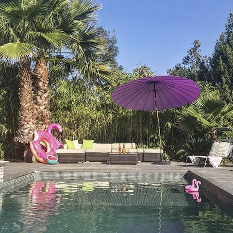 Cool off with a slow swim in the pool