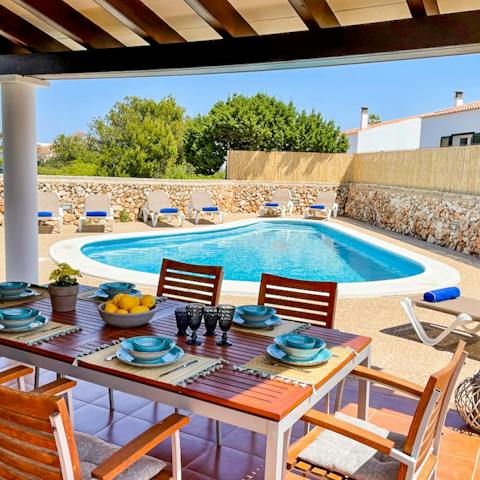 Serve up some Spanish tapas delights at the alfresco dining area