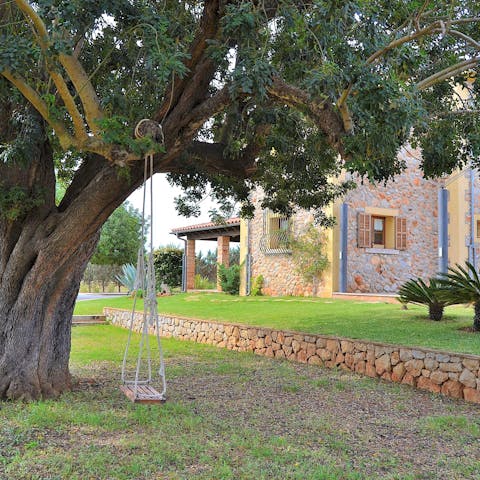 Enjoy the peace and harmony of rural living in the garden