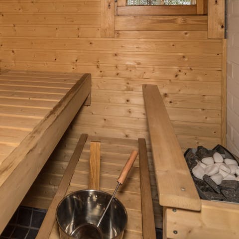 Relax your aching muscles in your own electric sauna
