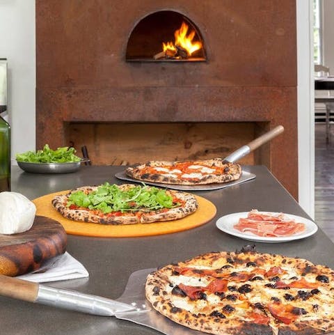 Put your pie-making skills to the test with the pizza oven
