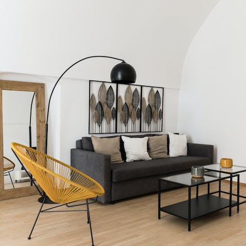Enjoy the calm simplicity of this traditional home from the living room