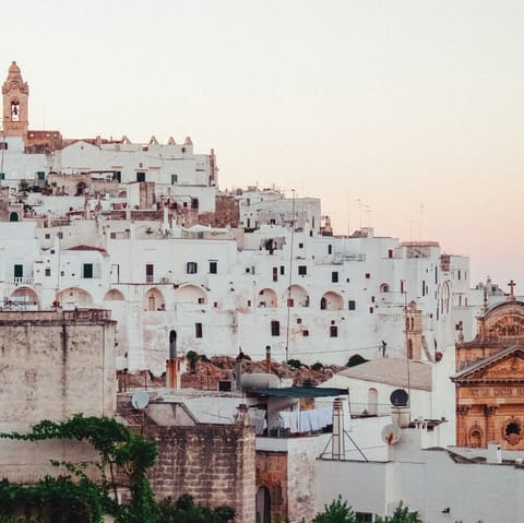 Immerse yourself in the spectacular beauty of Puglia from the whitewashed city of Ostuni