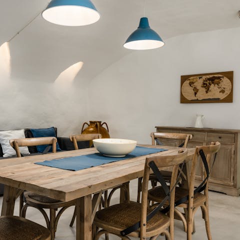 Savour the authentic taste of Italian living from the rustic dining table