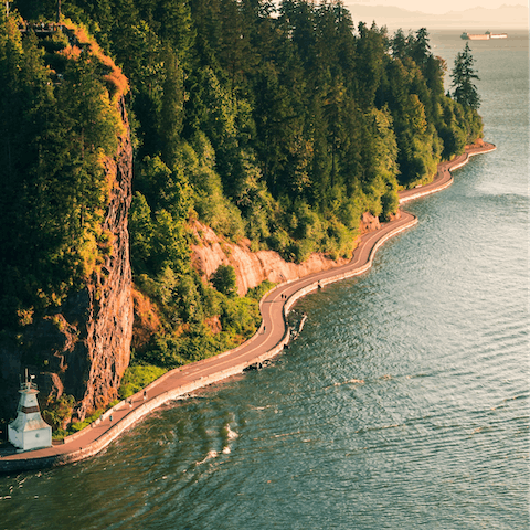 Embrace the fresh air with long walks through nearby Stanley Park