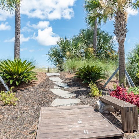 Follow the private path straight to the beach