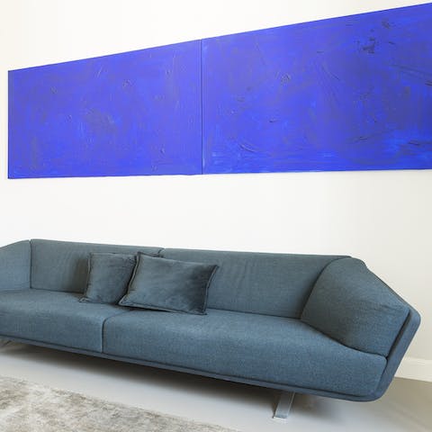 The Klein blue artworks 